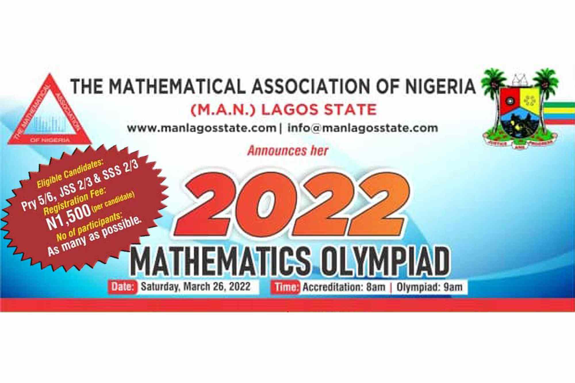 MAN Lagos Olympiad Registration Form 2021/2022
