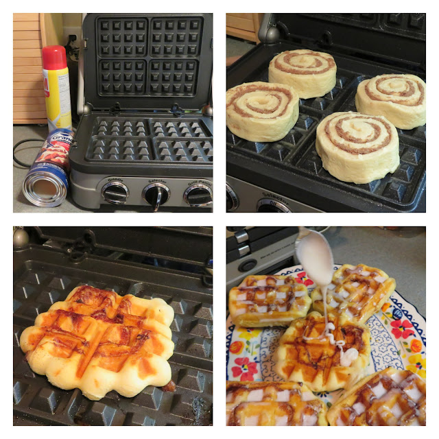 Quick & Easy Cinnamon Roll Waffles