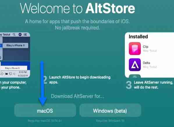 تحميل برنامج altstore ios 16 mac