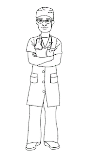 surgeon printable coloring page for kids age 4-8