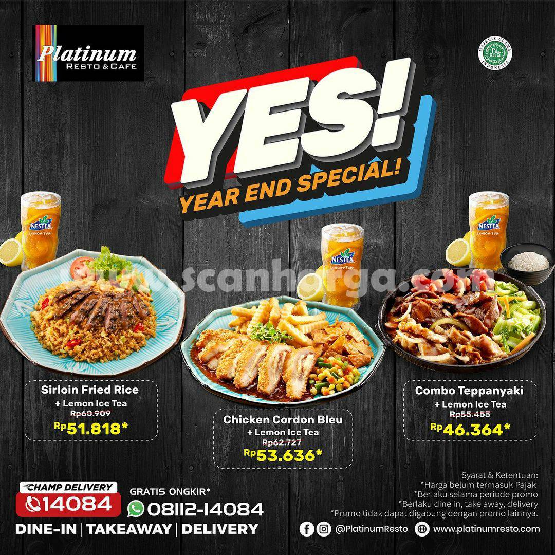 PLATINUM GRILL & RESTO Promo Year End Special*