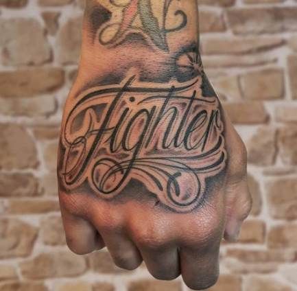Hand Tattoos For Men Words