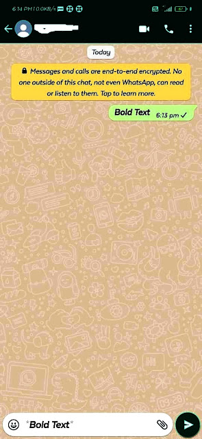 How to bold font in Whatsapp?