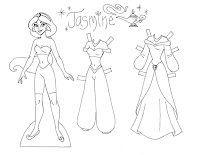 Top model Jasmine coloring Pages