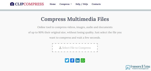 ClipCompress : un outil en ligne pour compresser les vidéos, images, fichiers audio et documents