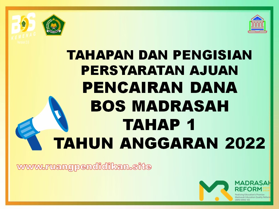 Pengajuan Pencairan Dana BOS Madrasah Tahun Anggaran 2022