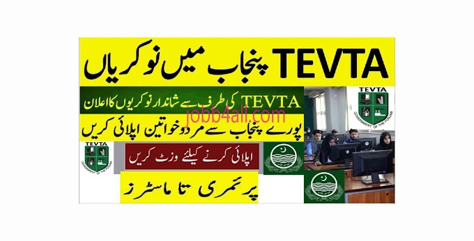 TEVTA Jobs 2022 in Rawalpindi - latest Govt Jobs