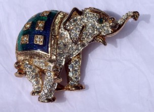 elephant brooch by Ciro unsigned
