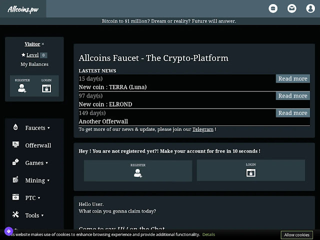 Allcoins Faucet - The Crypto-Platform | Review and Details