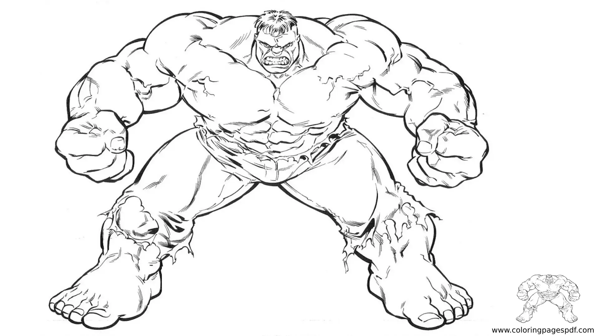 Coloring Pages Of Angry Hulk