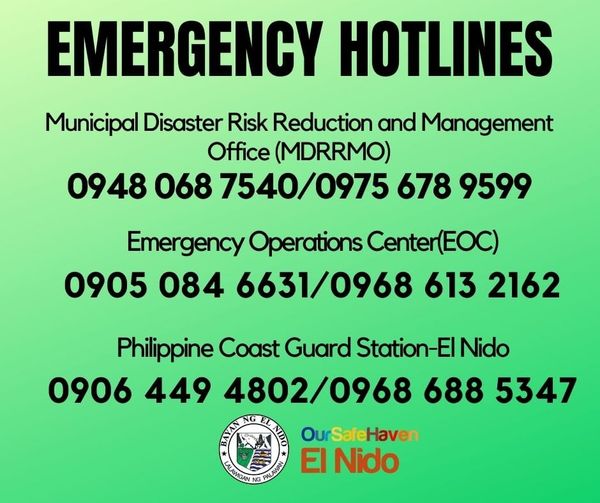 El Nido Palawan Emergency Hotlines Number