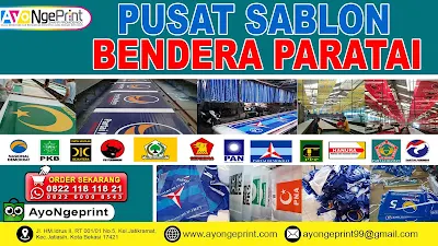 Percetakan Sablon Bendera Partai Murah di Bekasi