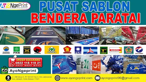 Percetakan Sablon Bendera Partai Murah di Serpong Tangerang Selatan