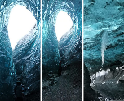 Sapphire Cave o Cueva Zafiro con Ice Explorers. Islandia.