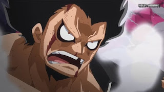 ワンピースアニメ WCI編 870話 ルフィ ギア4 蛇男 スネイクマン Luffy  Gear 4 Snakeman | ONE PIECE ホールケーキアイランド編