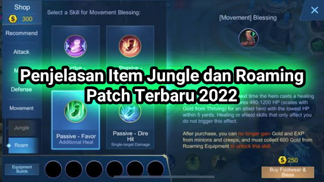 Penjelasan Item Jungle dan Roaming Patch Terbaru Mobile Legends 2022