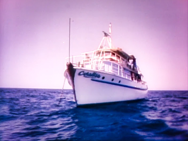 Wally Muller's Coralita filming The Deep off Queensland, Australia in 1976.