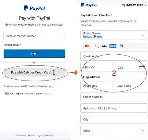 hown - store paypal payment