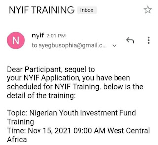 NYIF Loan: FMYSD begins Training today | What you need to know