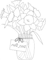 Shabbat Shalom flowers coloring page