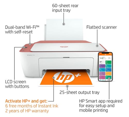 HP DeskJet 2742eB All-in-One Wireless Color Inkjet Printer