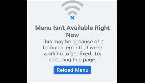 How To Fix Facebook Menu isn't Available Right Now This May Be Because of A Technical Error Problem Solved