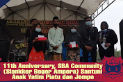 11th Anniversary, SBA Community (Slankker Bogor Ampera) Santuni Anak Yatim Piatu dan Jompo