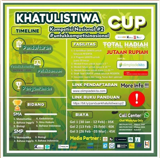 OLIMPIADEKITA.COM MEMBUKA KOMPETISI#2 KHATULISTIWA CUP