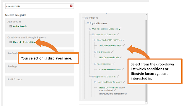 select from the conditions drop-down options