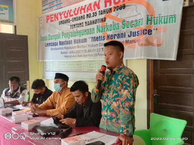 Perangi Narkoba, LBH MHJ Gelar Penyuluhan Hukum UU No.35 Tahun 2009