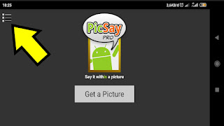tampilan antarmuka aplikasi Picsay pro