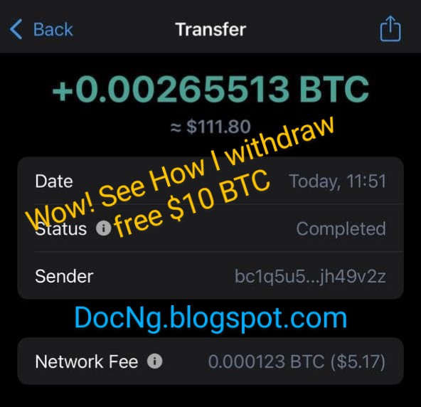 See a website that gives out free bitcoin worth $10 with withdrawal proof