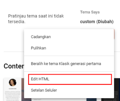 Edit HTML Tema Saya Blogspot