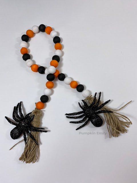 Halloween wood bead garland