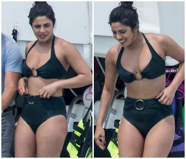 Priyanka Chopra Bikini Photoshoot Navel Queens