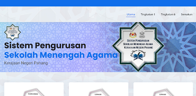 Permohonan Online ke Tingkatan Satu Sekolah Menengah Agama Negeri Pahang (SMAN) Tahun 2022