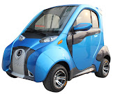 2-Seater 4-Wheel Solar Electric Car