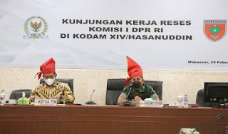 Komisi I DPR RI Kunjungi Kodam Hasanuddin,Ini Tujuannya