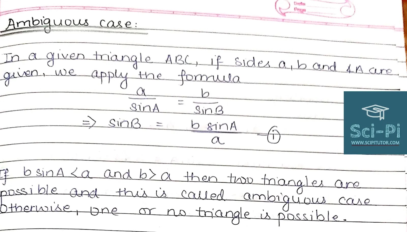 Solutions of Triangle Basic Mathematics Grade 11 Solutions