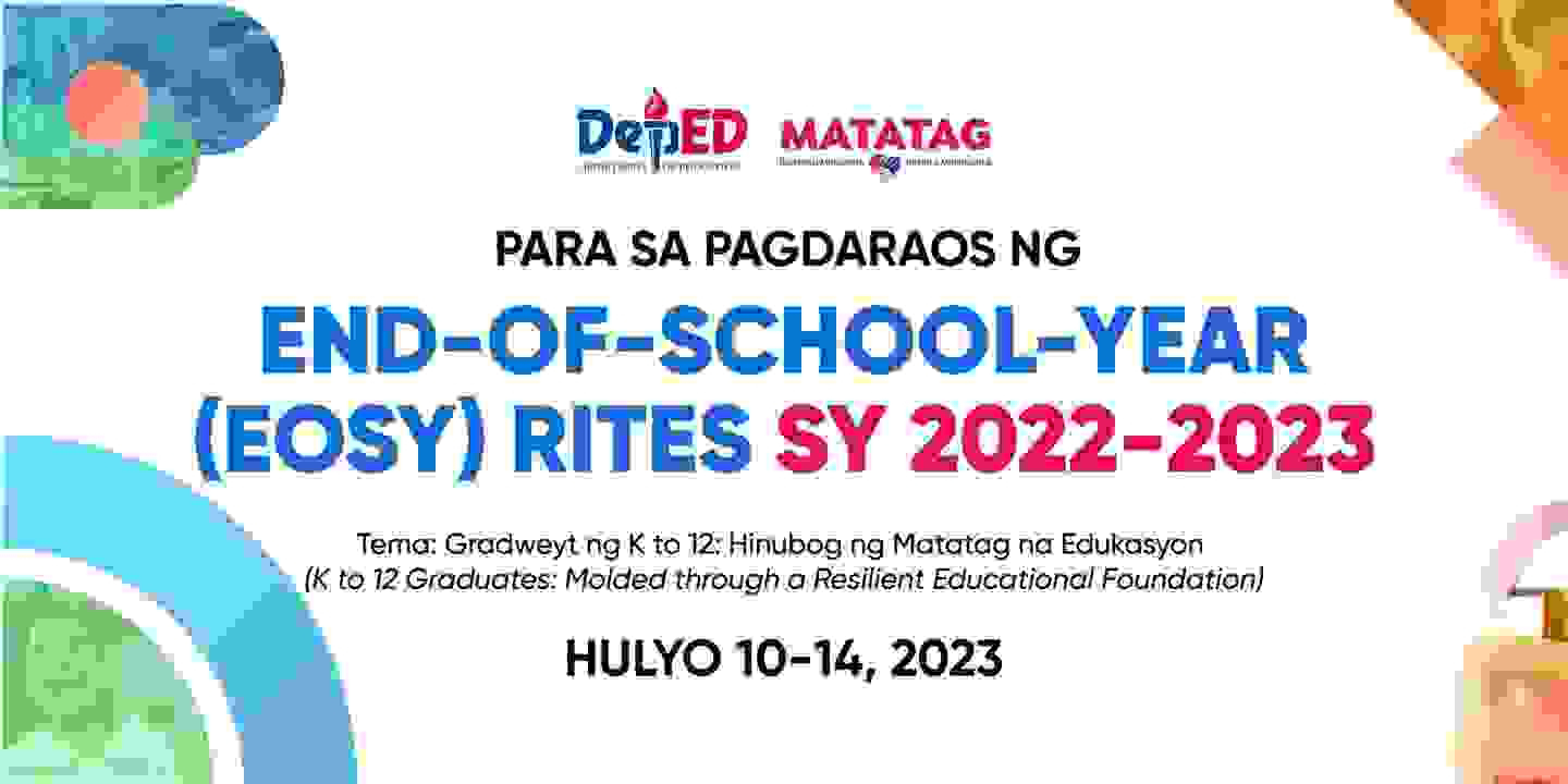 Guidelines for EndofSchoolYear Rites SY 20222023 Deped Tambayan