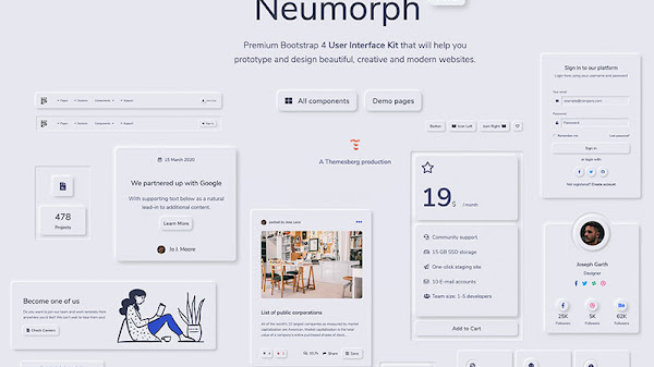 Download Neumorphism Ui Bootstrap Web Template