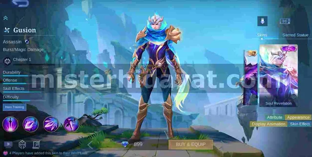 Cara Dapat Skin Epic Gusion Soul Revelation Gratis di Mobile Legends