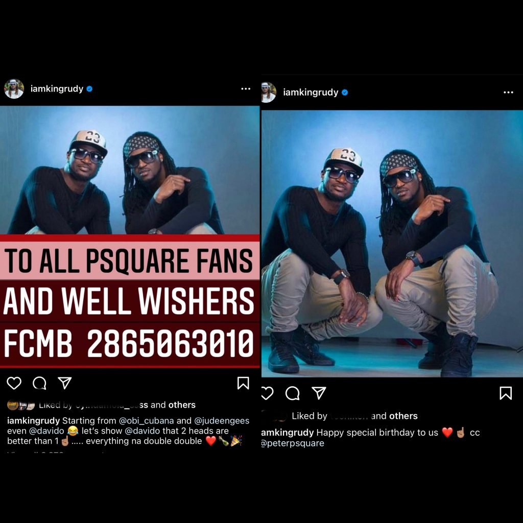 Psquare Reconciliation: Let’s show Davido two heads better than one – Paul tells Psquare fans