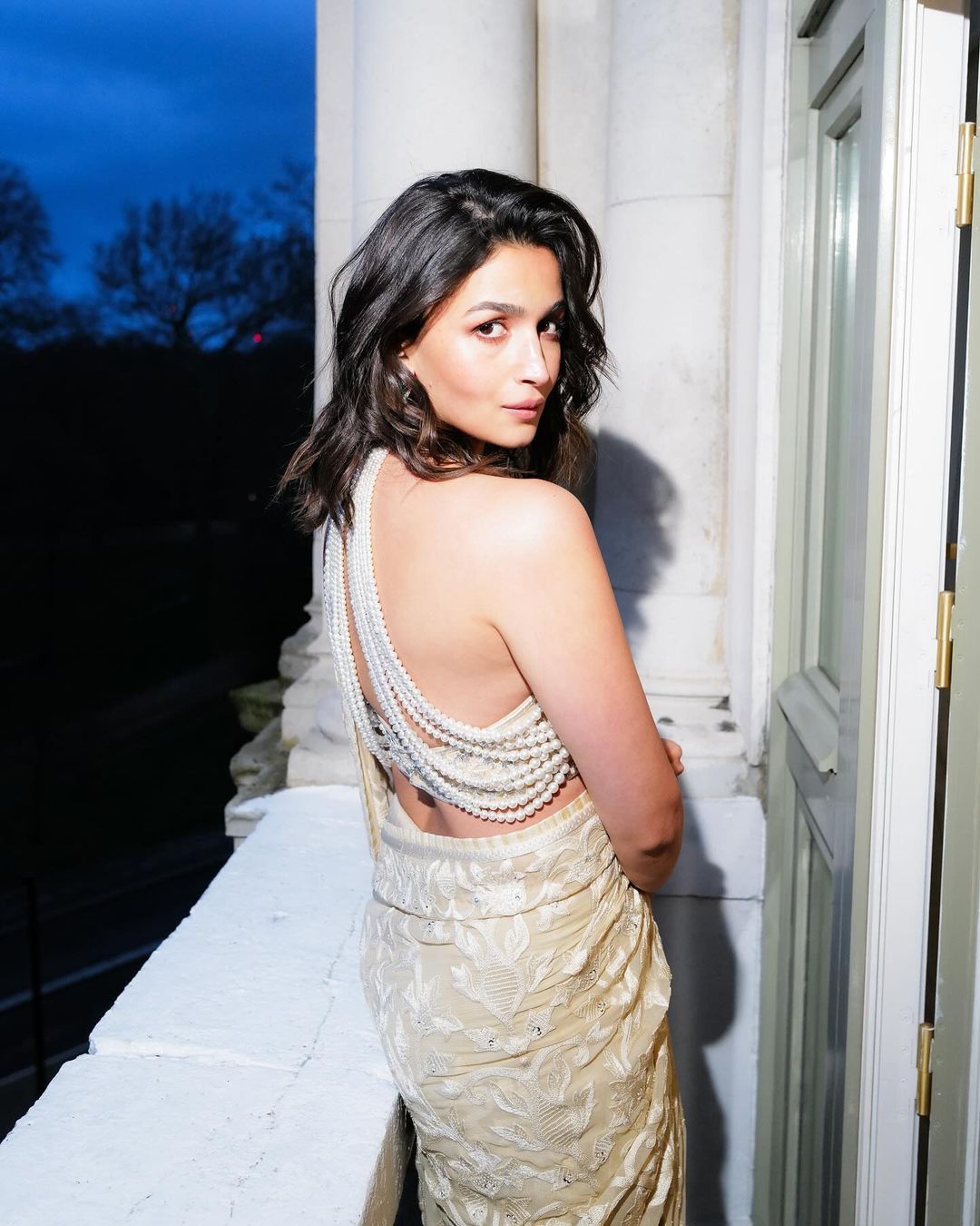 Alia Batt's Ivory Floral Resham Saree has grabbed a lot of attention at the Hope Gala 2024 in London