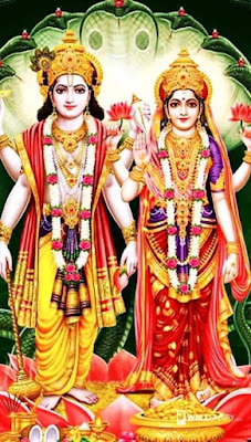 Lord Vishnu and Godise Lakshmi hd Wallpaper | Shri hari Vishnu image.