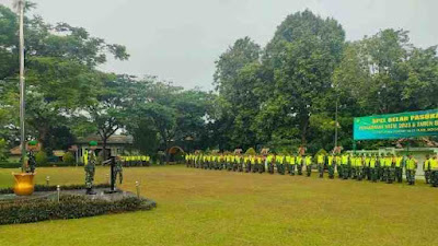 Pelaksanaan Giat Apel Kesiapan Pengamanan Nataru di Kodim 0621/ Kab.Bogor