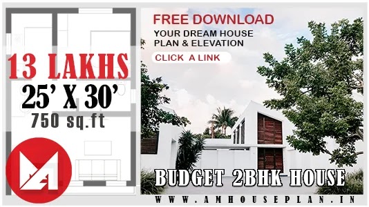 25 x 30 Two bedroom house plans Indian style under 800 square feet