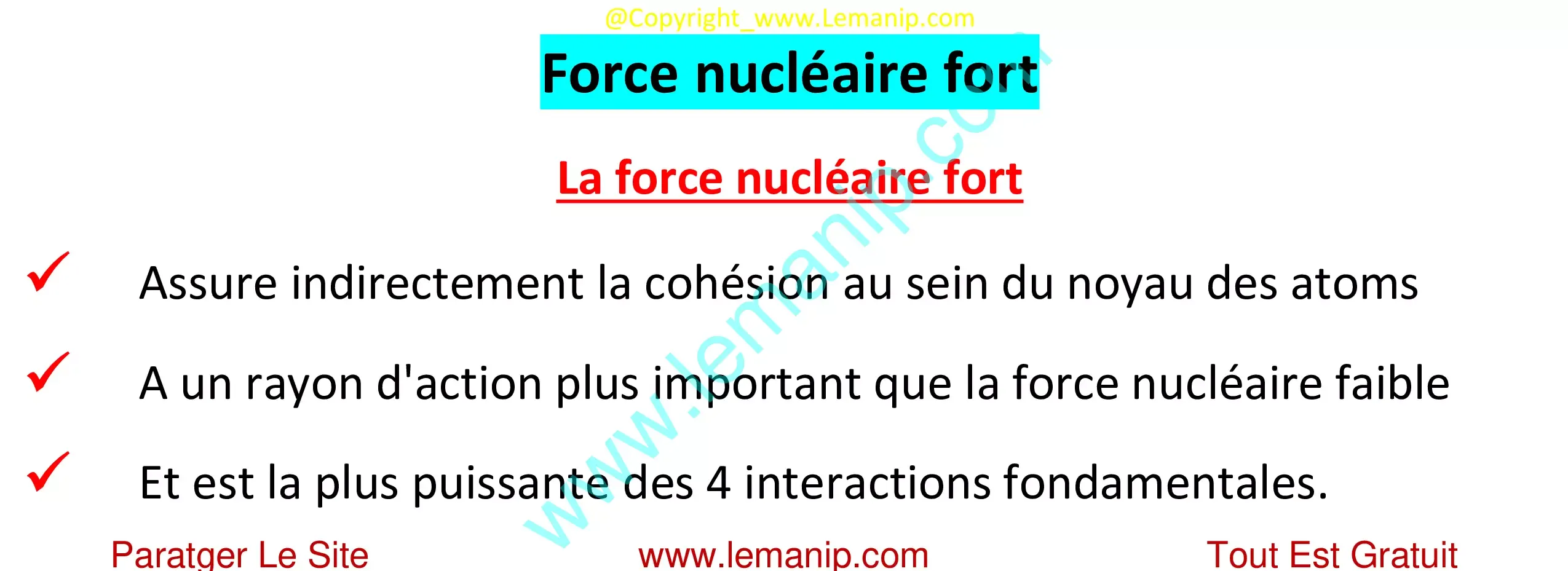 Force nucléaire fort