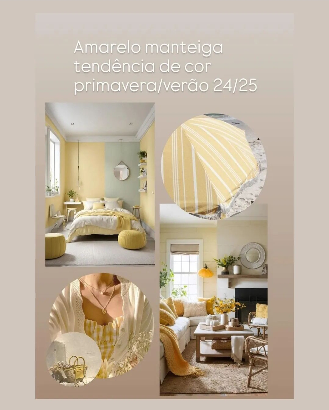 AMARELO, tendência de COR primavera/verão 2024-2025