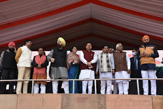 CM Uttarakhand review arrangement for PM visit to parade ground dehradun